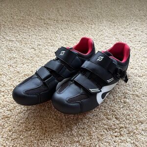 Peloton Cycling Shoes 43 (US 10M / 12W) Black Red w/ Delta Cleats EUC